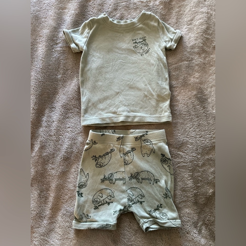 Kids Cream Matching Set with Animal Print